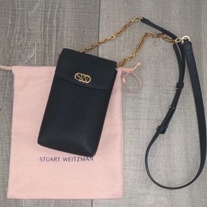 Stuart Weitzman Marah Black Caviar crossbody Bag